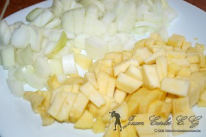 Seitan con manzana y cebolla (2)