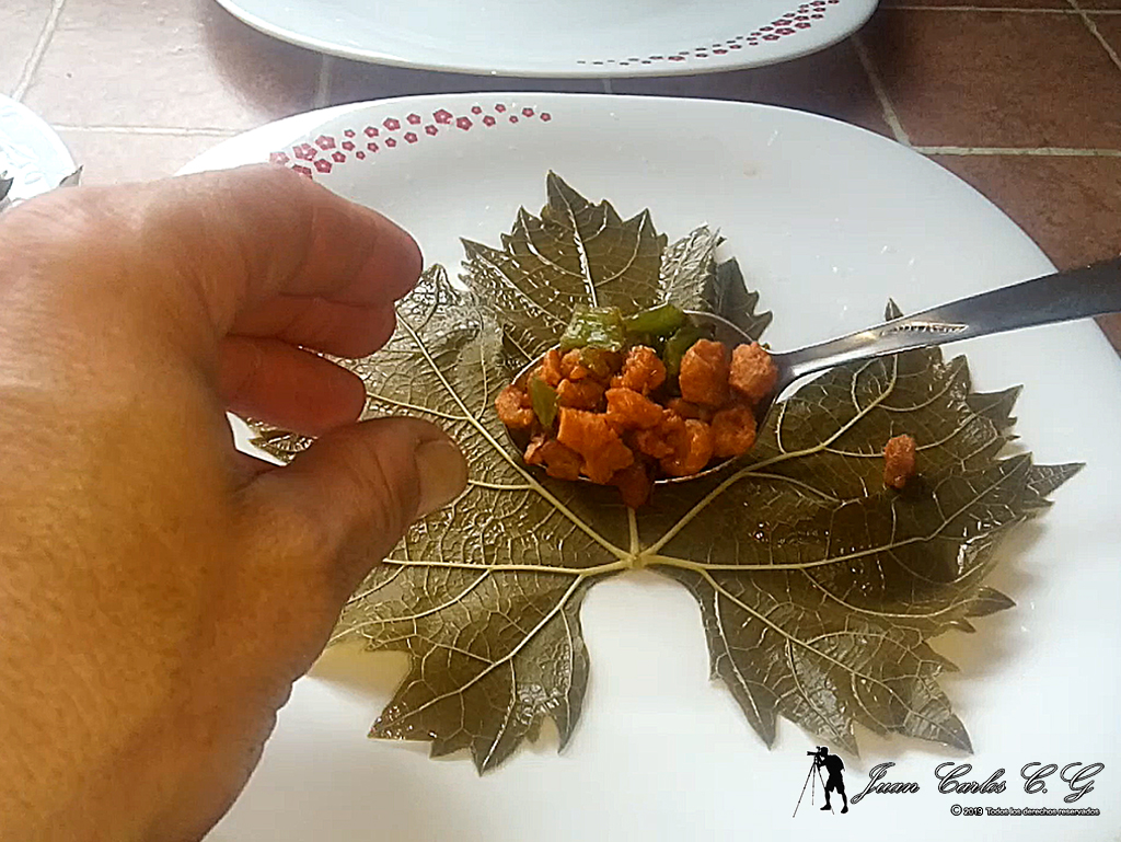 Hojas de parra rellenas y con sabor a chorizo Kitchen Vegan